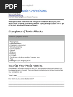 Panic Attack Worksheets