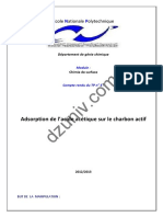 Surface & Cat Hétérogène - TP - Compte Rendu Du Tp Adsorption de l'Acide Acétique Sur Le Charbon Actif 6653