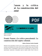 000001 Fanon, Frantz y la crítica poscolonial. La construcción del sujeto colonial.