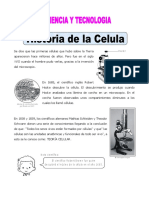 Ficha Historia de La Celula para Quinto de Primaria