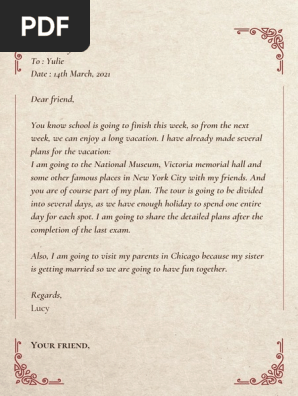 Red and Brown Paper Vintage Letter from Santa