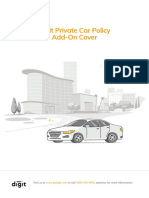 Digit Private Car Policy Add-On Covers Summary