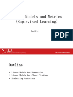 W11 Supervised Learning Linear Models and Metrics