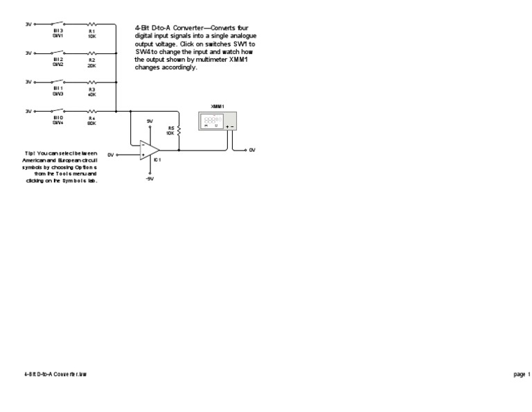 4-Bit D-to-A Converter | PDF