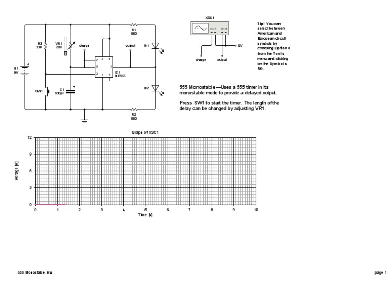 555 Timer Monostable Circuit Guide | PDF | Electrical Engineering ...