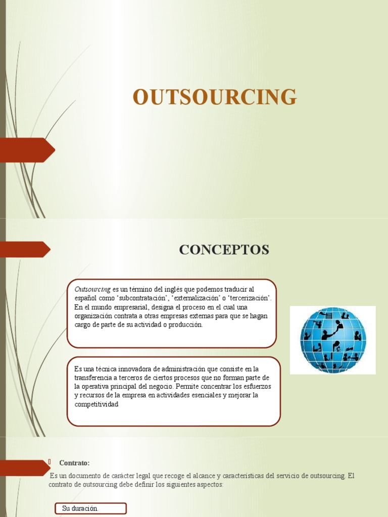 Características y beneficios del outsourcing | PDF | Outsourcing | Empresas