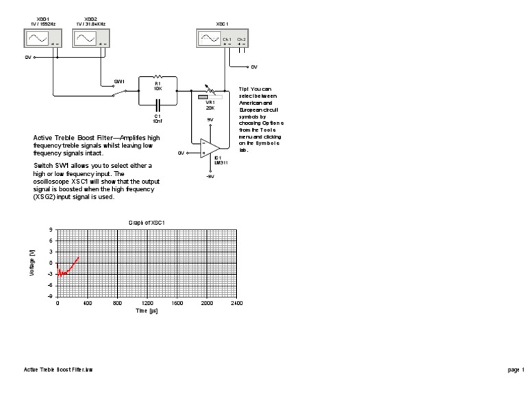 Active Treble Boost Filter | PDF