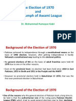 The Election of 1970 and The Triumph of Awami League: Dr. Mohammad Humayun Kabir