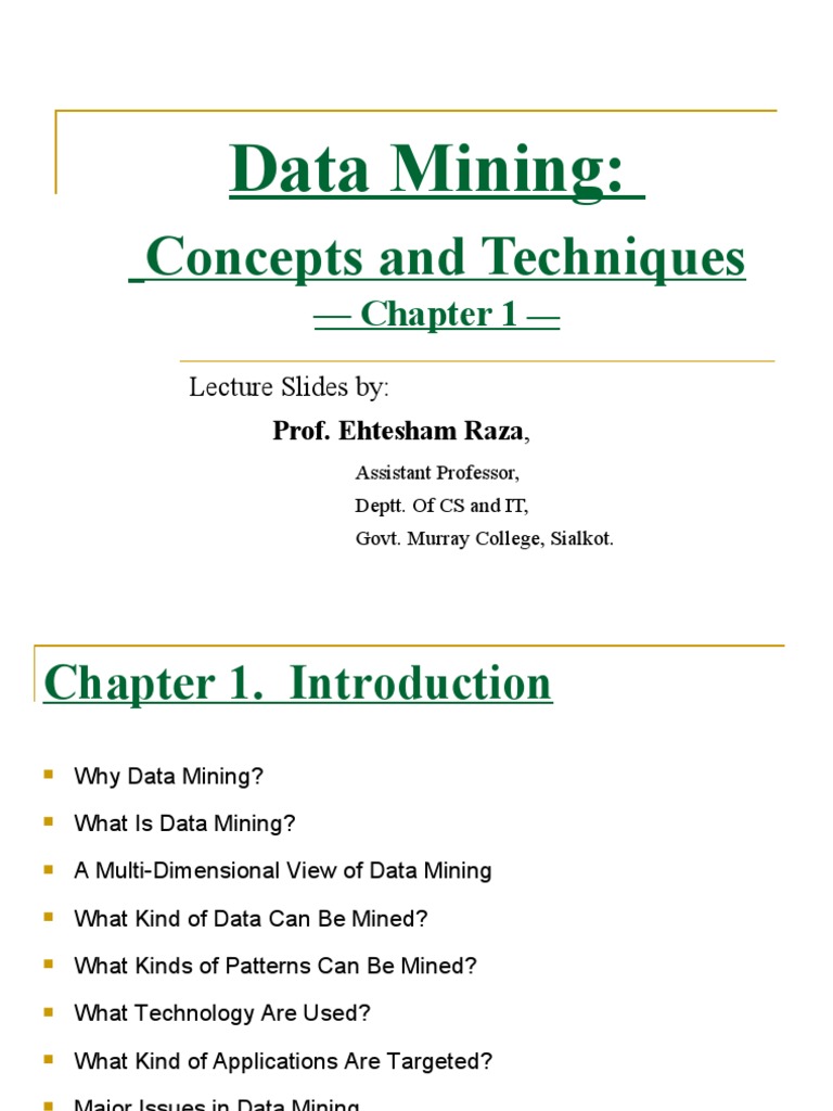 Data Mining:: Concepts and Techniques | PDF | Data Mining | Databases