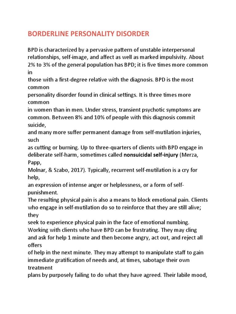 BORDERLINE PERSONALITY DISORDER FACT SHEET PDF visual data 3