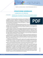 Resolución de La Consejería de Sanidad de Cantabria