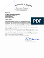 Decano's letter to Captain Robert P. Chappell Jr. requesting investigation 