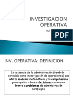 INVESTIGACION OPERATIVA introduccion