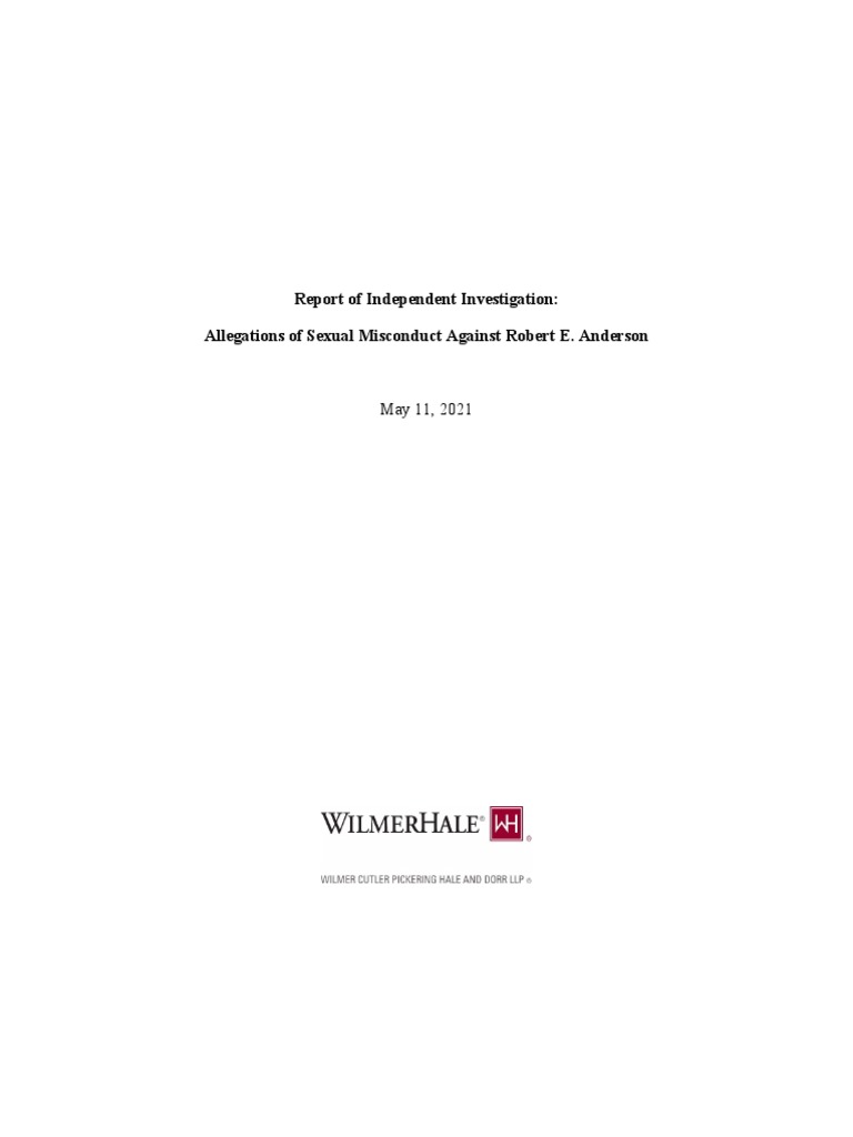 WH Anderson Report | PDF | Patient | Medicine