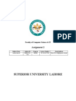 Superior University Lahore: Assignment 2