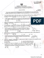 Exame de Fisica 1 Época 2019