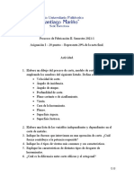 Procesos de Fabricación II Asignación 1 - 20%