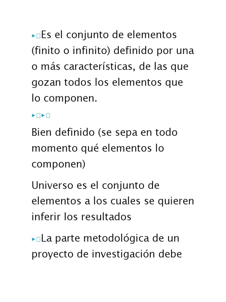 2.7.1 Determinacion Del Universo y Obtencion
