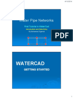 My First Tutorial in WaterCad Handout