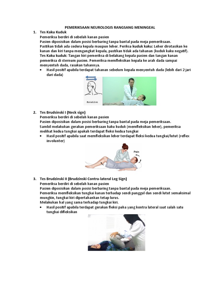 Pemeriksaan Rangsang Meningeal | PDF
