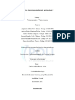 Primera Entrega - Introducción A La Epistemología de Las Ciencias Sociales