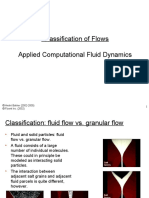 Classification of Flows Applied Computational Fluid Dynamics