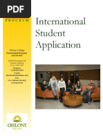 International Student Application