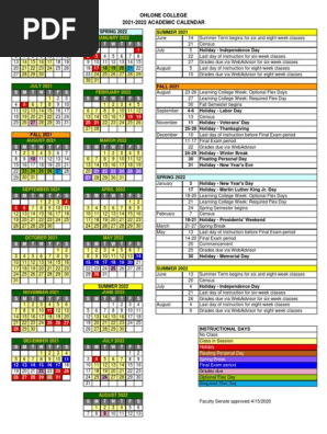 Ohlone College Calendar 2022 2021-2022 Academic Calendar - Official | Pdf | Academic Term | Holidays