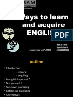 Ways To Learn and Acquire English (VERSION 2)