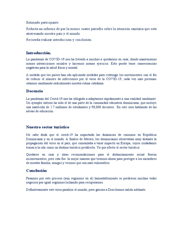 Impacto del COVID-19 en Salud y Educación | PDF