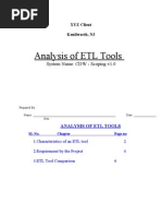 ETL Processing Tools Comparision