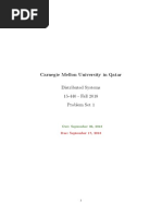 Carnegie Mellon University in Qatar Distributed Systems 15-440 - Fall 2018 Problem Set 1