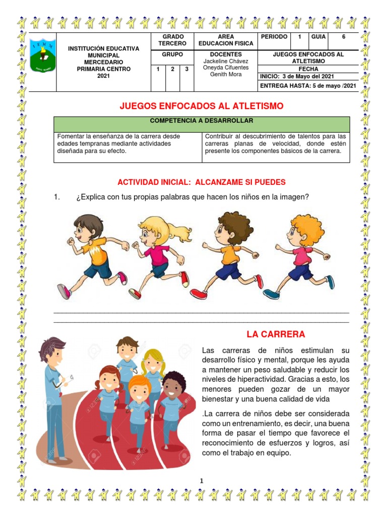 Guia 6 Educacion Fisica 2021 | PDF | Educación Física | Deporte del ...