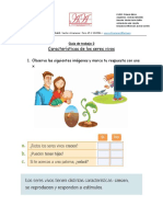 Guía 2 Ciencias Naturales Seres Vivos