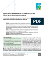 Investigation of Symptoms of Anorexia Nervosa and Related Factors in University Students