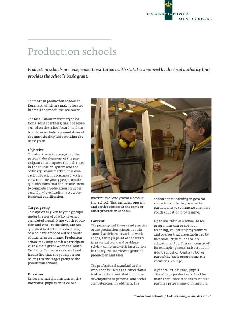 Production Schools | PDF | Further Education | Schools