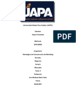 Estrategias de Comunicación de Marketing Tarea 3