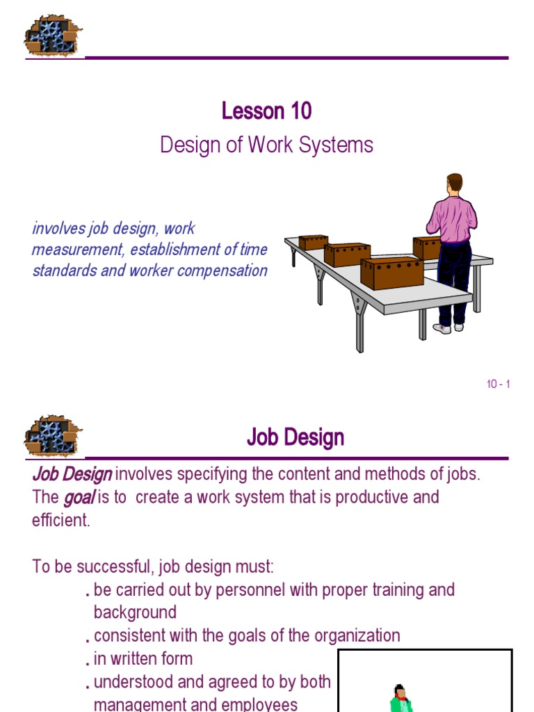 CHAPTER 7 Design of Work Systems | PDF | Sample Size Determination ...