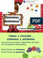 Sinonimos y Antonimos - Semana 03 Mayo