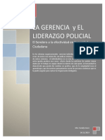 Gerencia y liderazgo policial: El camino a la efectividad en seguridad ciudadana