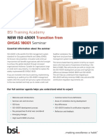 BSI Training Academy: NEW ISO 45001 Seminar