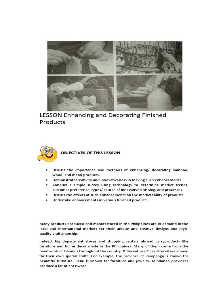 Enhancing and Decorating Finished Products PDF Engraving Crafts