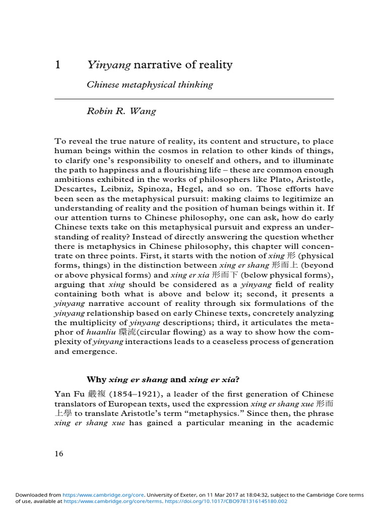 Yinyang and Chinese Metaphysics Explained | PDF | Yin And Yang | Tao