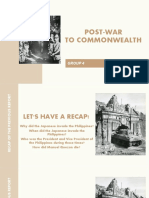 Report Post War To Commonwealth Period