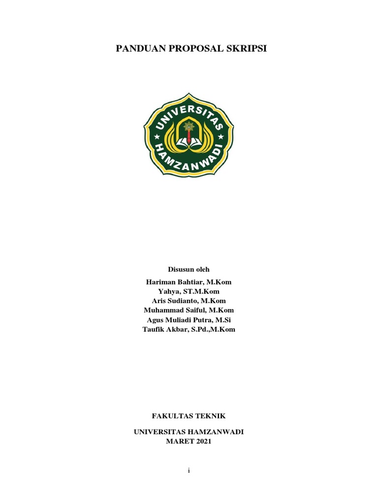 Panduan Proposal Skripsi 2021 | PDF