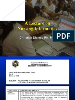 A Lecture On Nursing Informatics May 2010