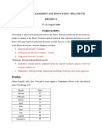 Operation Management and Innovation 1 Practicum Meeting 2 27 - 31 August 2018