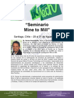 Seminario JKTech Split Engineering Mine to Mill 29 31 Agosto 2018 Santiago Chile