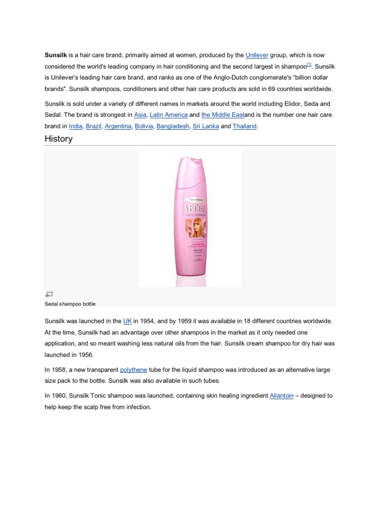 Sunsilk shampoo advertisement picture