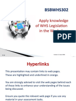 BSBWHS302 - Apply Knowledge of WHS Legislation in The Workplace - V1.1 August 2014